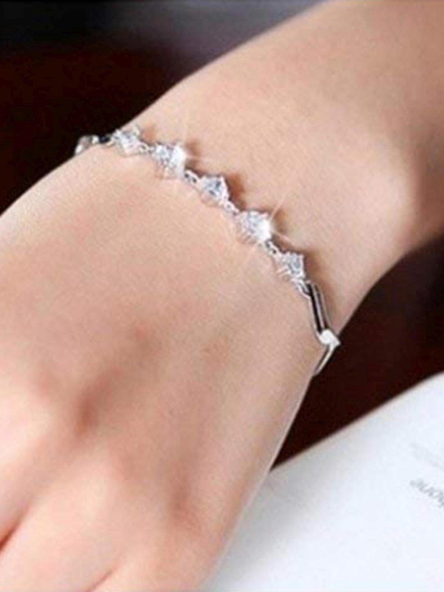 YouBella Stylish Latest Design Jewellery Silver-Plated Flexible fit Bracelet