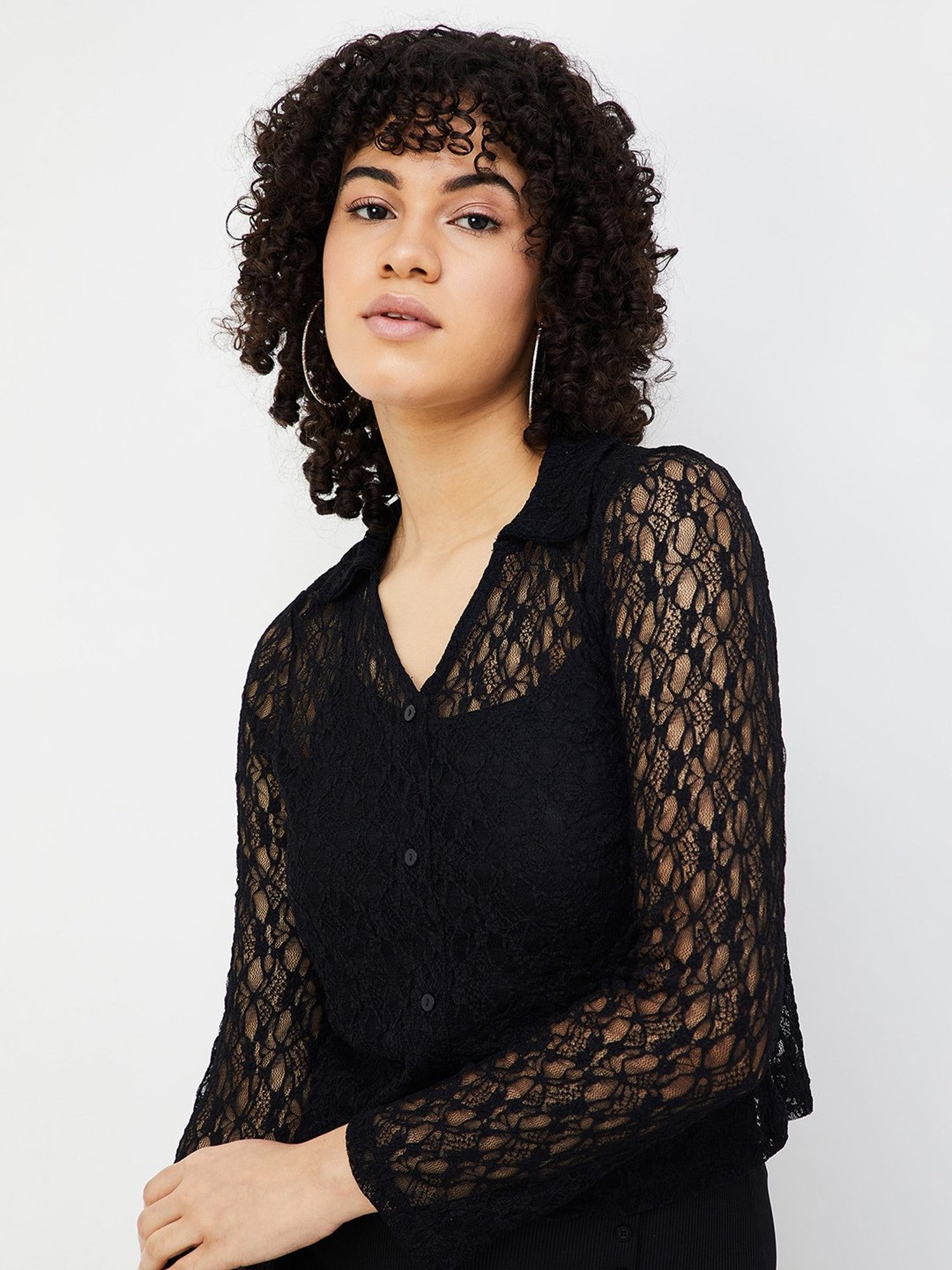 Ginger by Lifestyle Black Lace Top