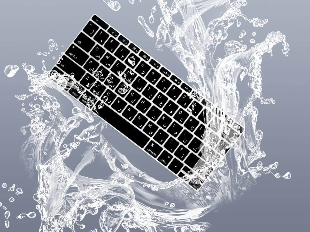 HRH Russian Language Silicone Keyboard Cover Skin for MacBook New Pro 13"A1708 A1988 No Touch Bar (2018 2017 2016)&MacBook 12"A1534 with Retina Display(2015)&A1931(2018)USA Layout Keyboard Protector