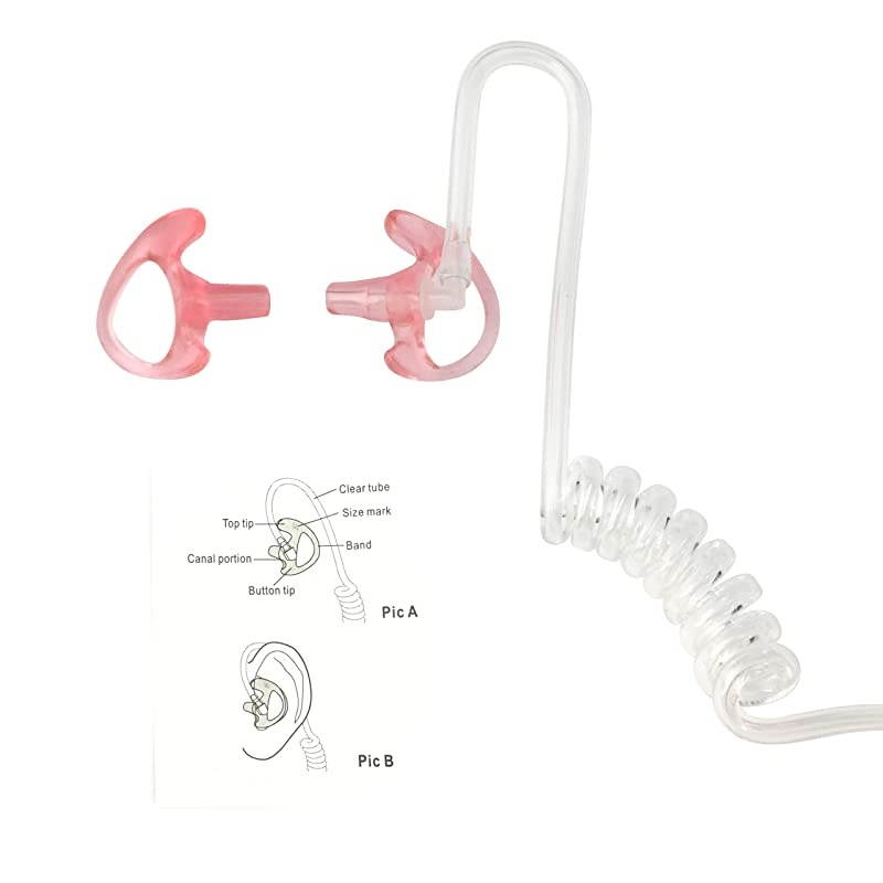 Portable Radio Gel Earmold Insert for Acoustic Earpiece Headset 5Pack Large Left