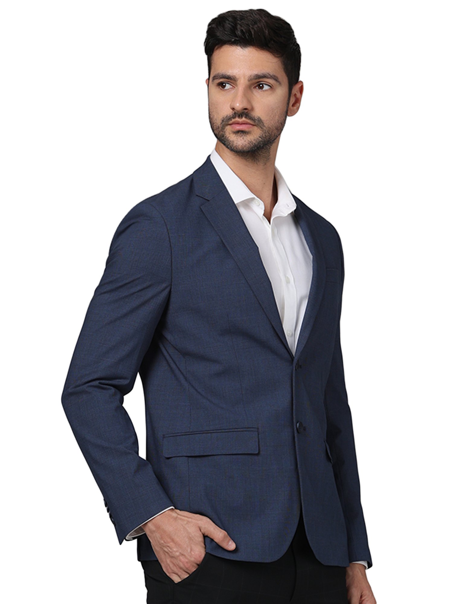 celio* Navy Slim Fit Blazer