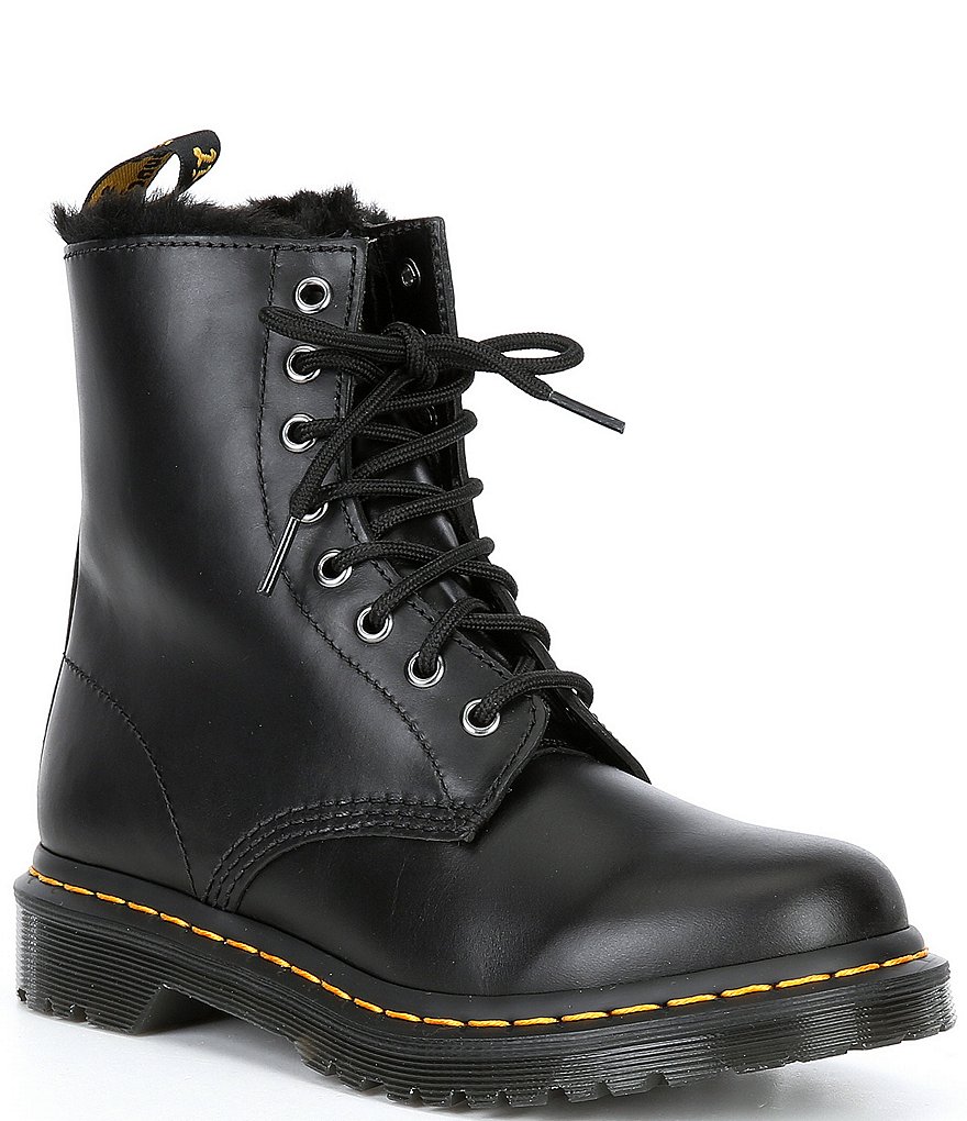 Dr. Martens Women's 1460 Serena Faux Fur Lined Combat Boots