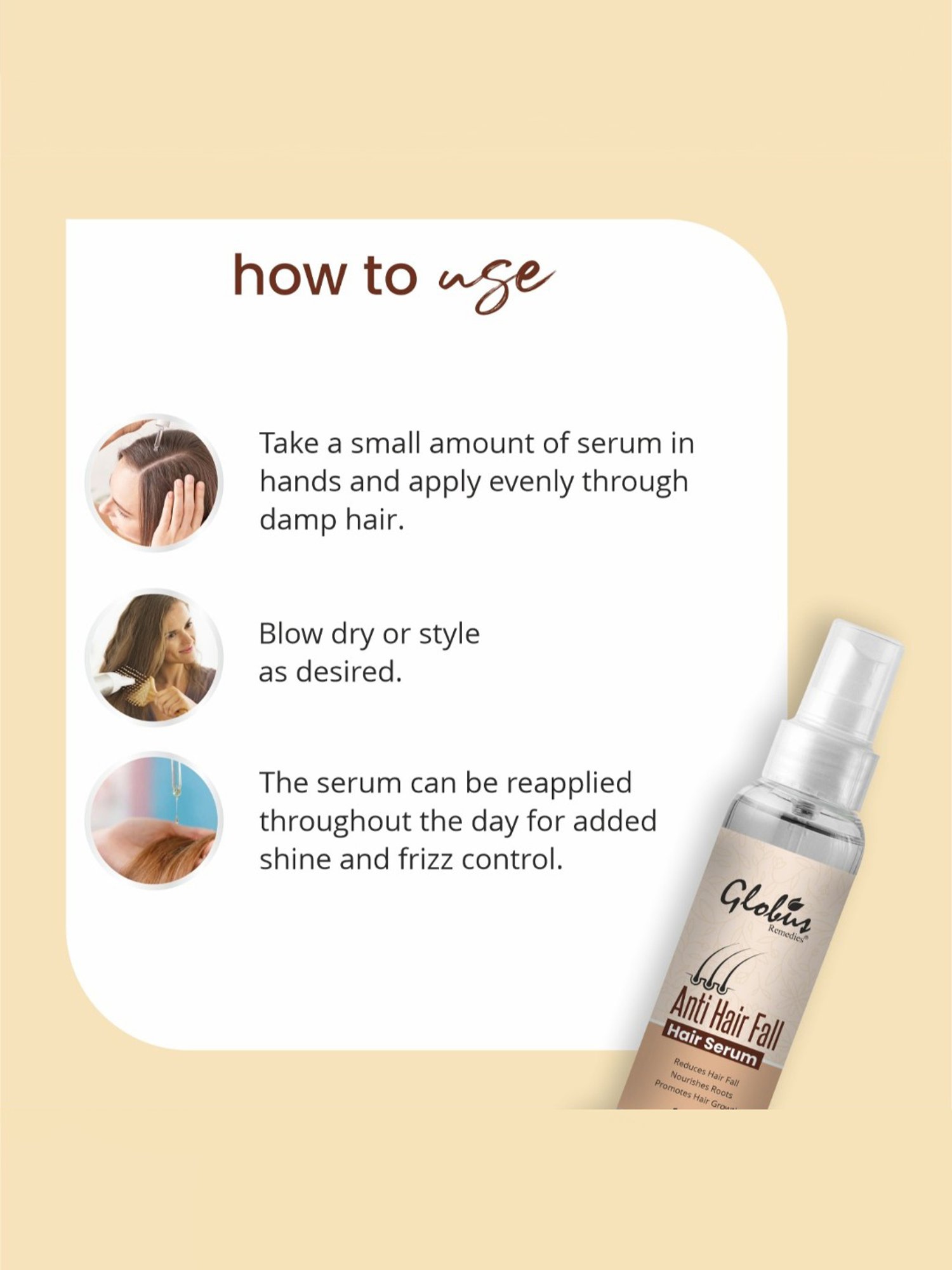 Globus Remedies Anti Hair Fall Hair Serum - Pack of 2