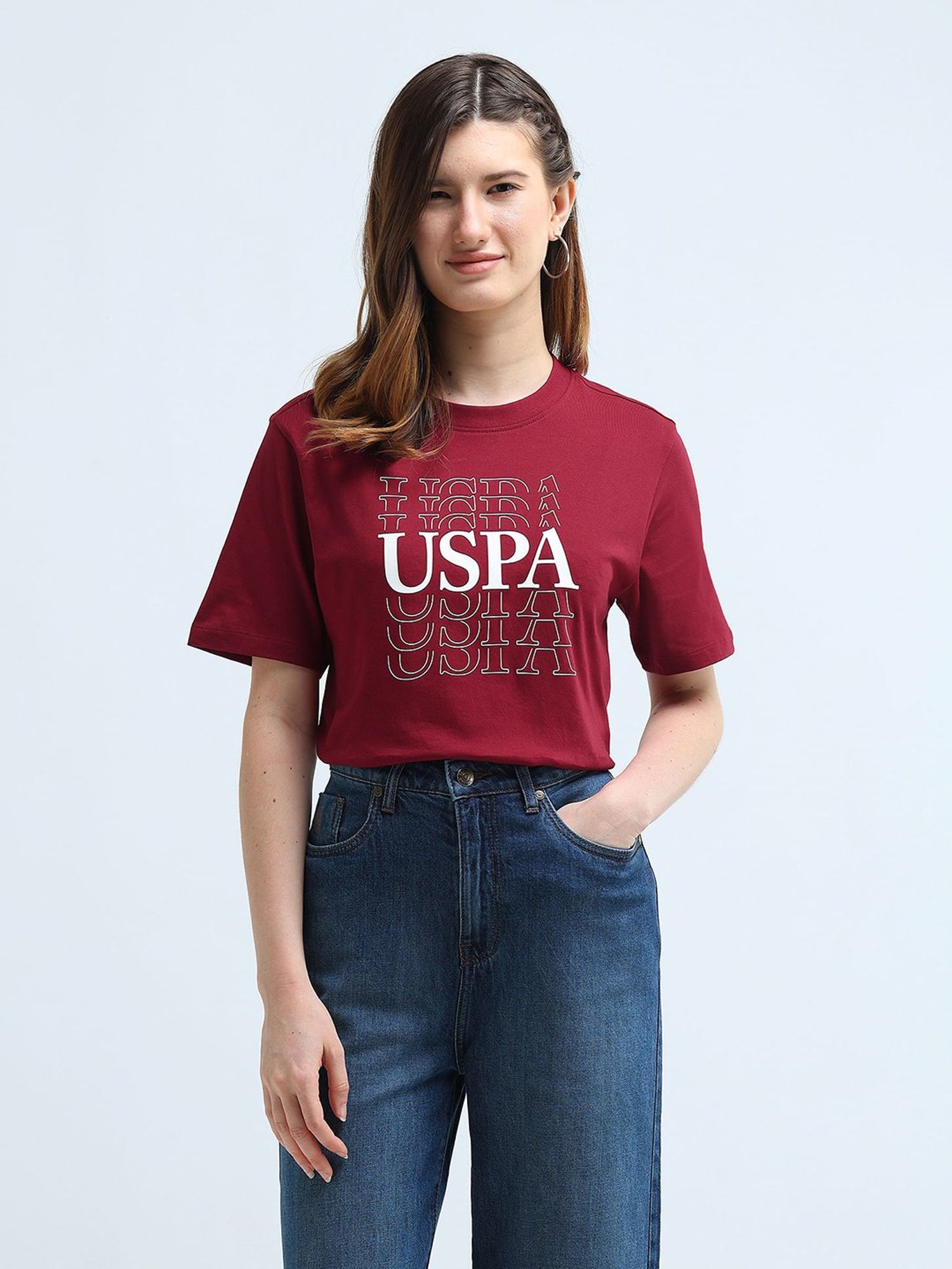 U.S. Polo Assn. Red Graphic Print T-Shirt