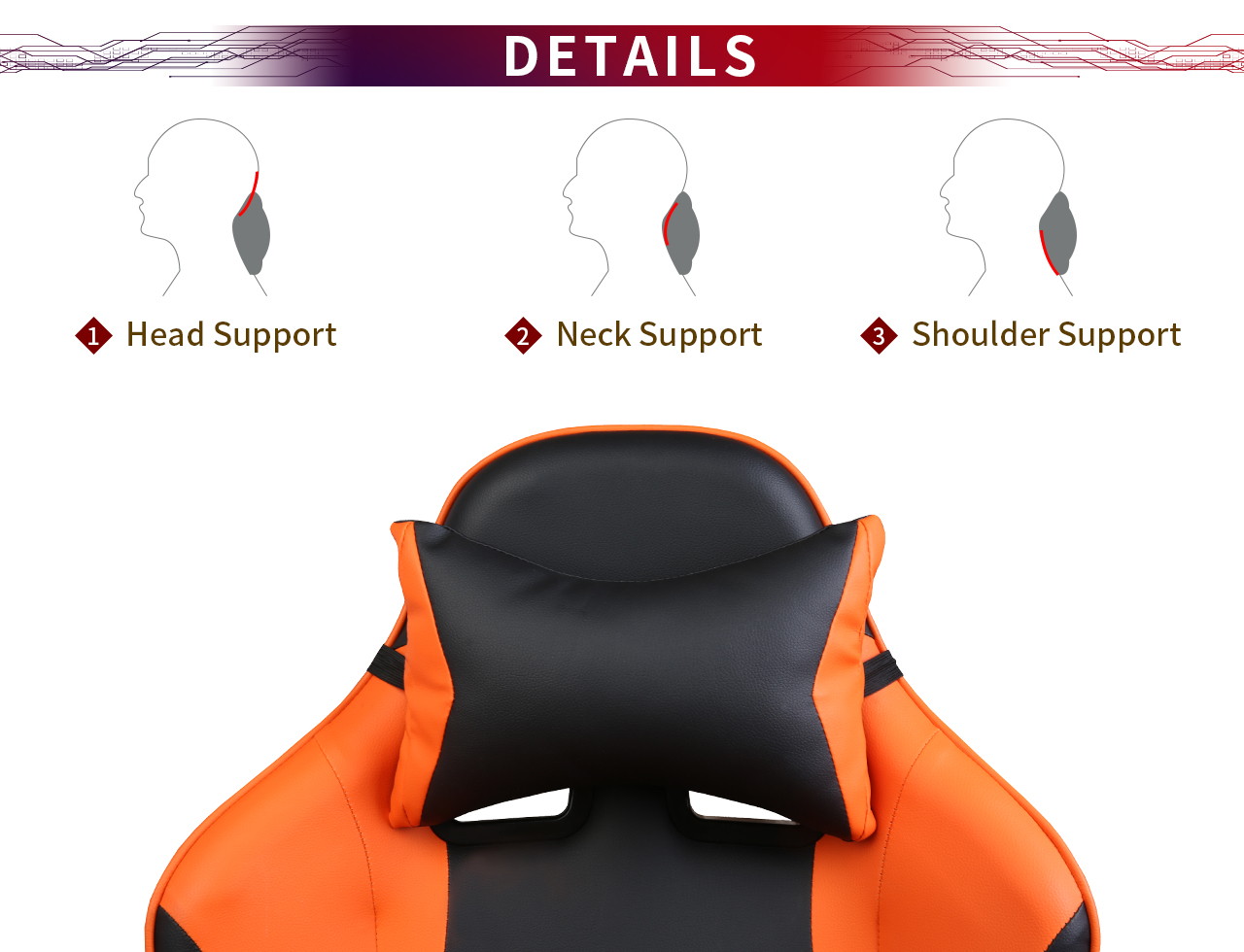 GIAS Gaming Chair Racing Style Ergonomic High Back Computer Chair With Adjustable Headrest and Lumbar Support Swivel Office Chair, Seat Height Adjustable,Black/Green