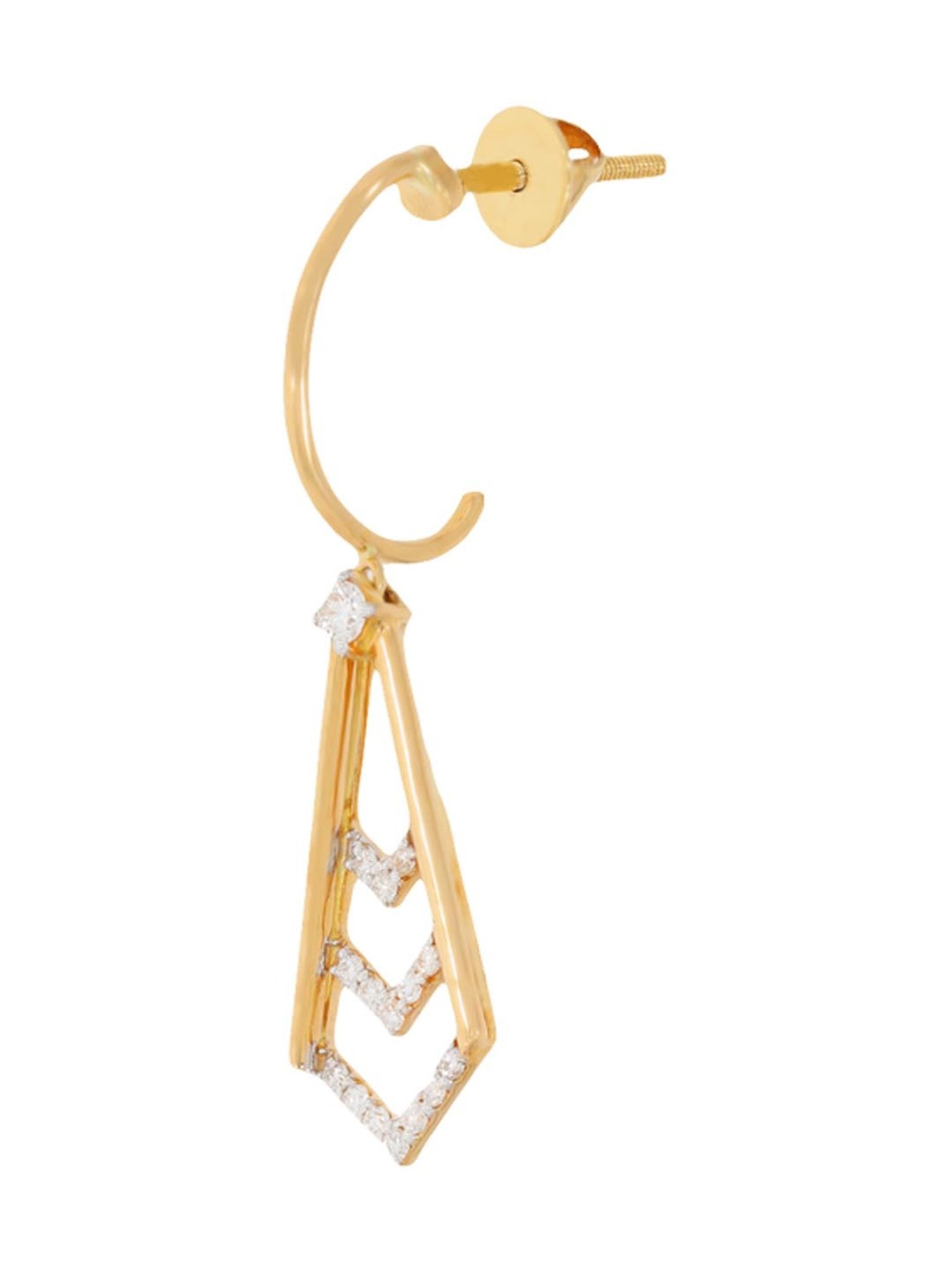 Waman Hari Pethe Jewellers 18k Gold & Diamond Earrings for Women