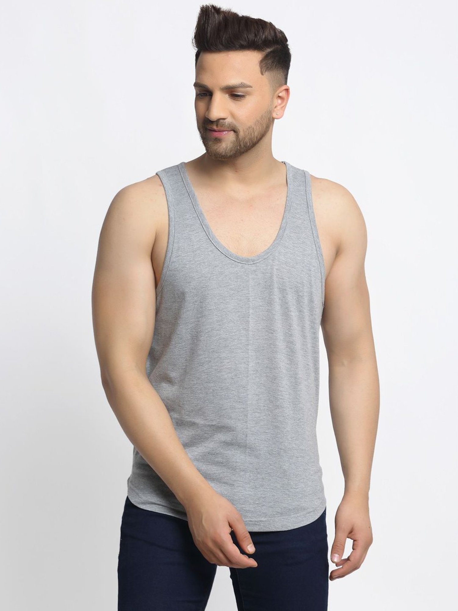 Bodycare Anthra Melange Regular Fit Thermal Top