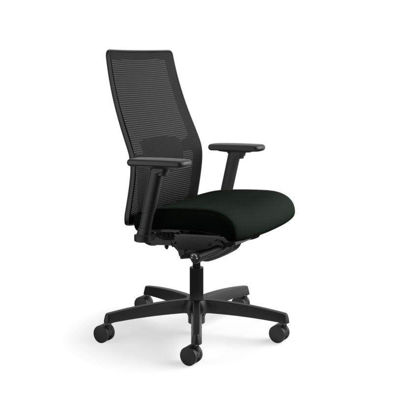 HON Ignition 2.0 Mid-Back Task Chair Mesh Back Black Fabric 12M2AMLU10TK