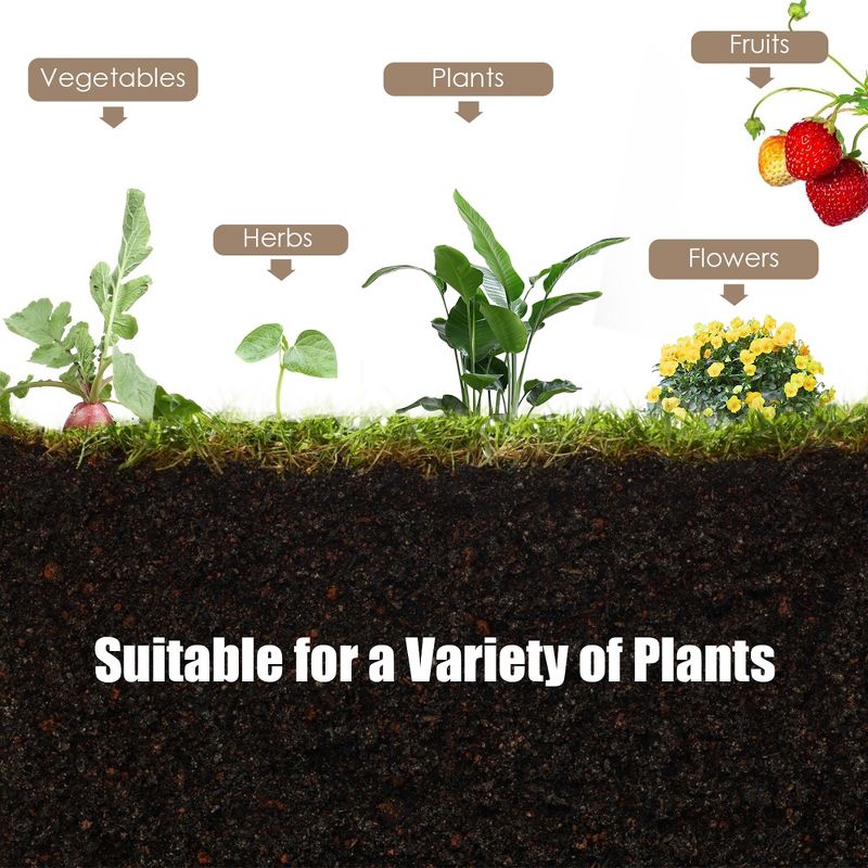 Costway Raised Garden Bed Elevated Planter Box Wood for Vegetable Flower Herb