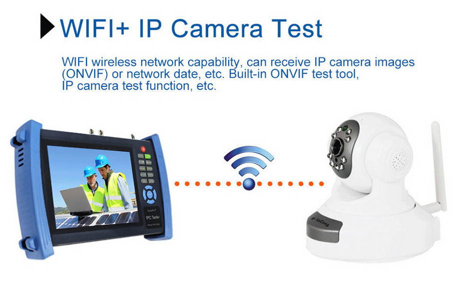 7 Inch Touch Screen 1080P HDMI IP Camera Tester/POE, WIFI, UTP Cable scan, Ping Test, Multi-meter, Optical Power Meter, TDR, AHD Camera Test
