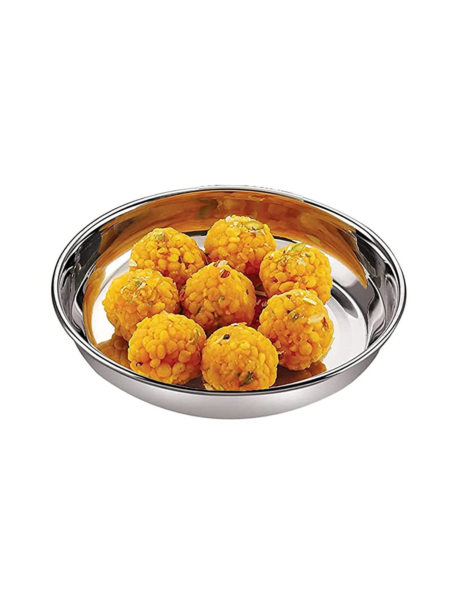 HAZEL Silver Stainless Steel 11 cm Breakfast Plate (0.15L) - Set of 1