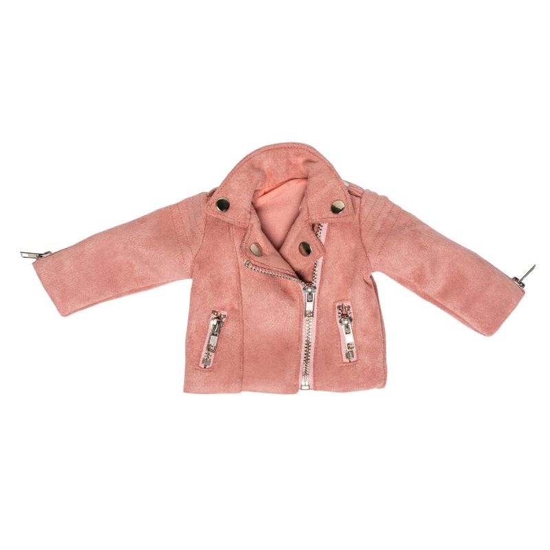 I'M A GIRLY Light Pink Faux Suede Jacket Outfit - Fits I'M A GIRLY 18" Fashion Doll