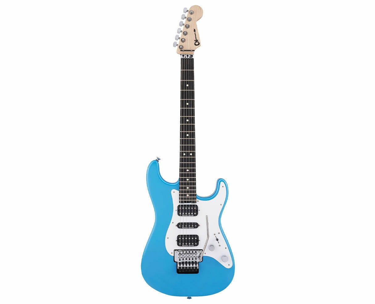 Charvel Pro-Mod So-Cal Style 1 HSH FR E Ebony FB Robin's Egg Blue