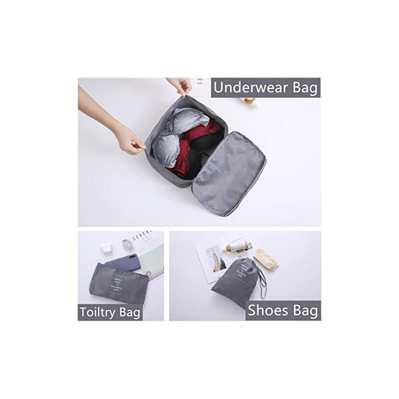 6 pcs Luggage Packing Organizers Packing Cubes Set for Travel