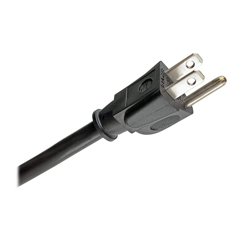 Lite 4 Outlet Power Strip with USBA Charging 62A NEMA 515R Outlets 120V 15A 10 ft Cord 515P Plug Black PSC240410USBB