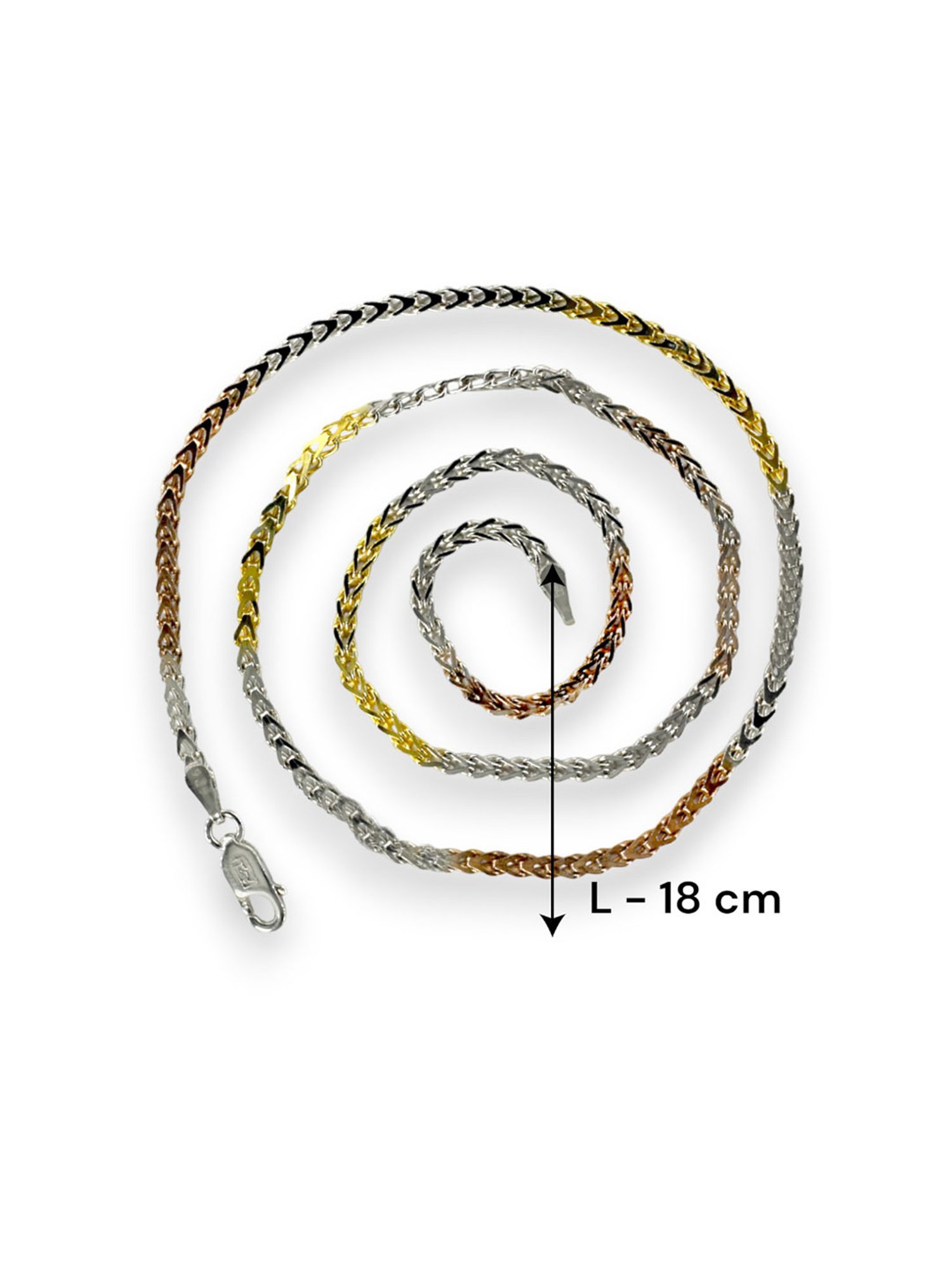 Taraash 92.5 Sterling Silver Chain for Women