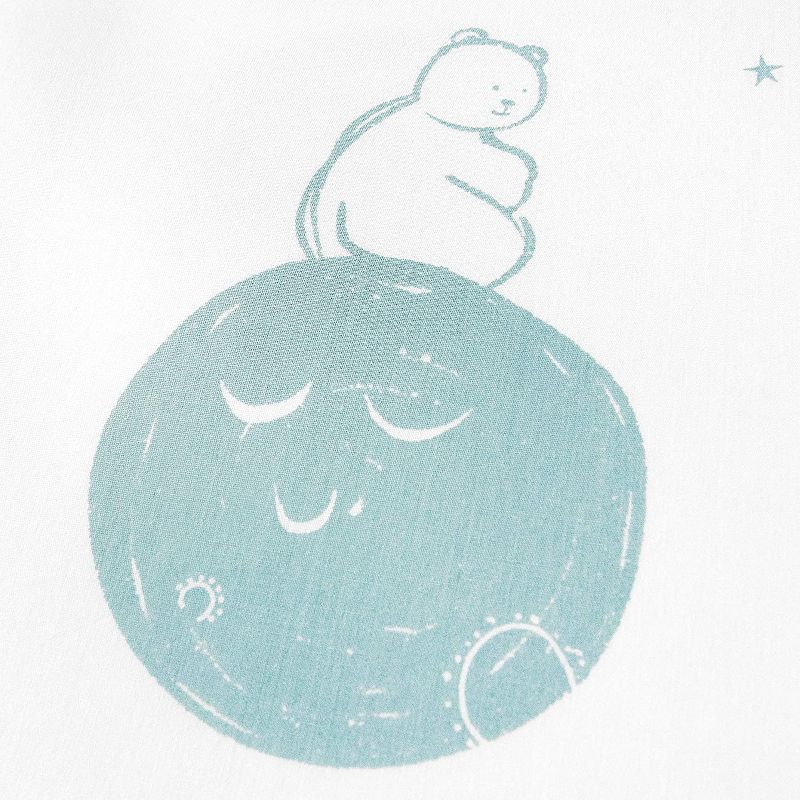 JumpOff Jo 100% Cotton Crib Sheet Set, Super Soft, Hypoallergenic, Breathable Crib Mattress Toppers, Bear & Moon, 2 Sheets