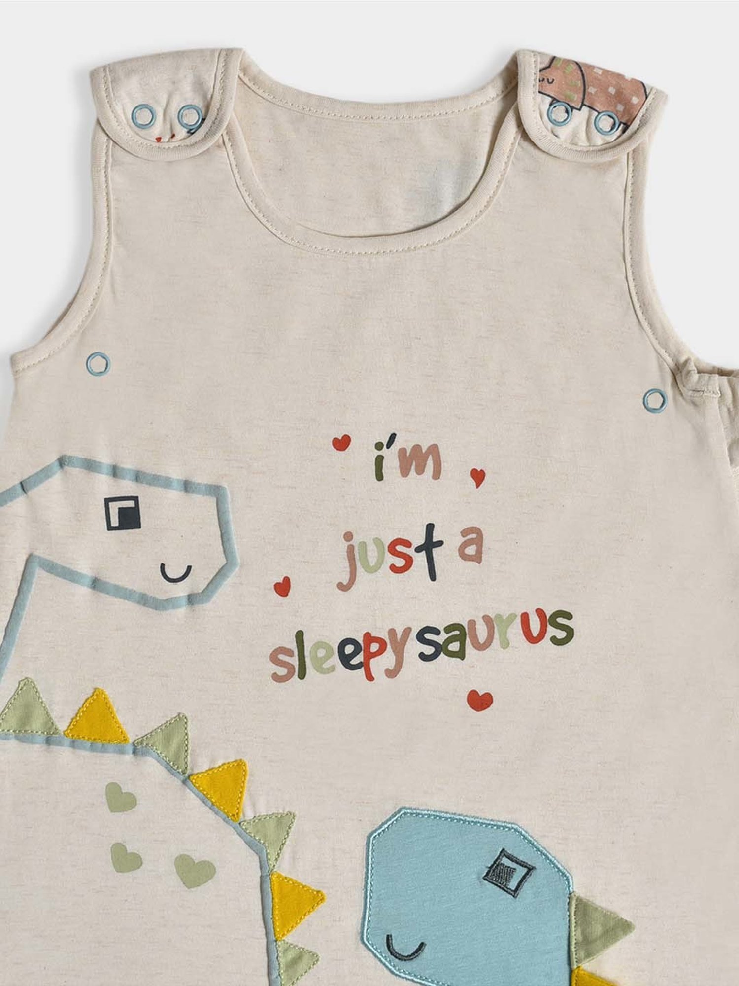 MiArcus Cream Cotton 420 GSM Sleeping Bag For Kids