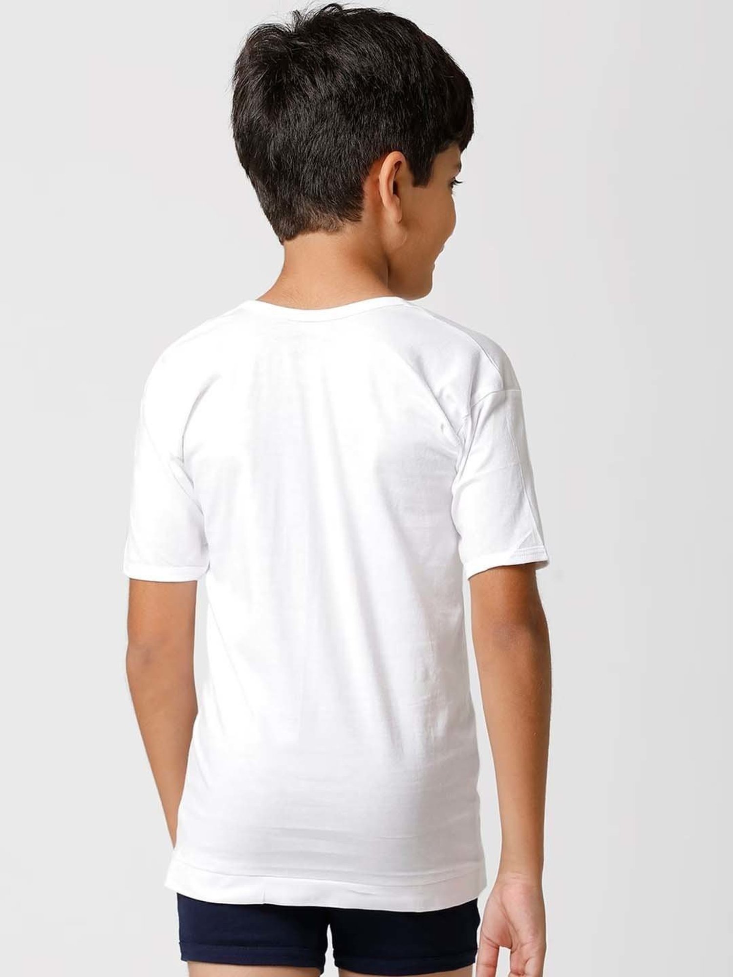 Ramraj Kids White Cotton Regular Fit Vest (Pack of 6)