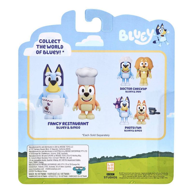 Bluey Fancy Restaurant Figures - 2pk