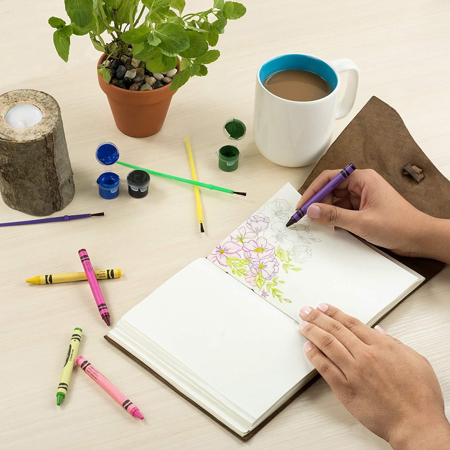 LEATHER JOURNAL Handmade Artisan Notebook Or Sketchbook With Unlined Cotton Paper For Men & Women 7 X 5 Inches Perfect For Travel Diary And Art Makes A Great Gift for People Of All Ages (7X5 Gift Box)