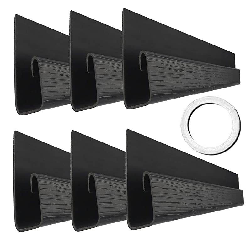 Channel Cable Raceway 708quot Computer Desk Cable Organizer CCR04 Desk Cable Management System with Mounting Tape Wood Grain 6 Count Cord Covers for Office Home Kitchen 118quot Each Black