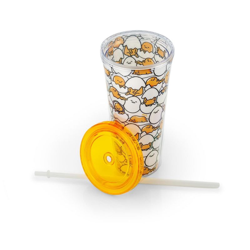 Seven20 Sanrio's Gudetama 20 Oz Insulated Tumbler With Lid & Straw