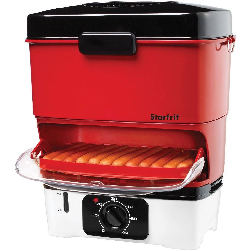 StarFrit Electric Hot Dog Steamer - Red