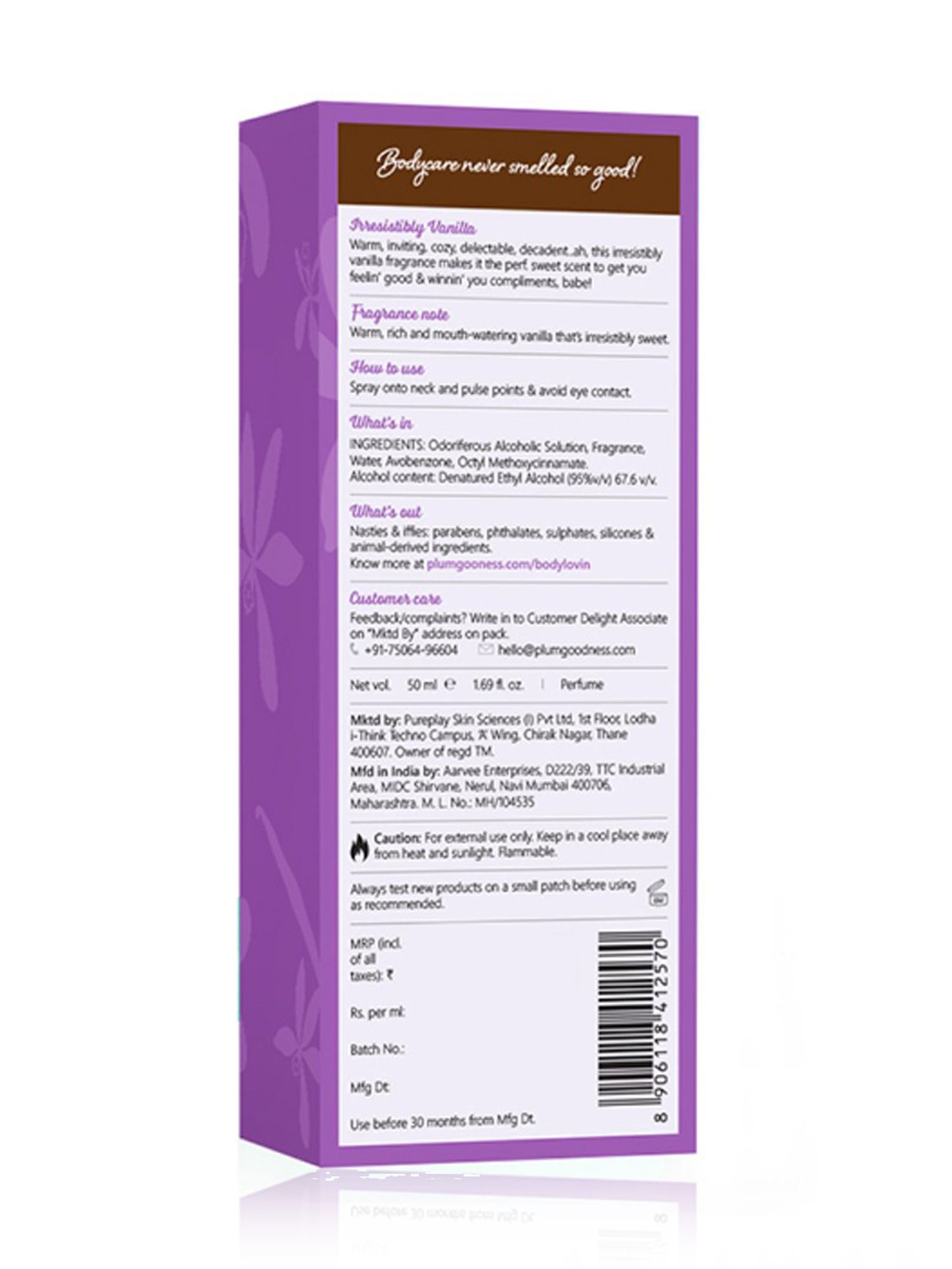 Plum Body Lovin Vanilla Vibes Eau De Parfum - 50 ml