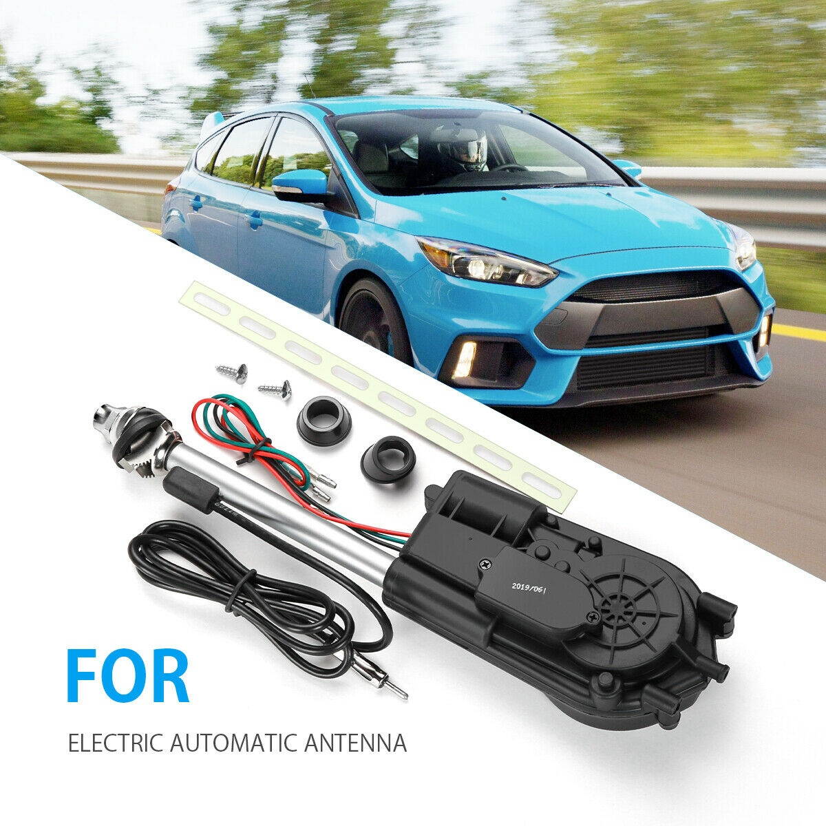 Auto Car 12V Power Electric AM FM Radio Signal Mast Aerial Antenna Kit US SHIP