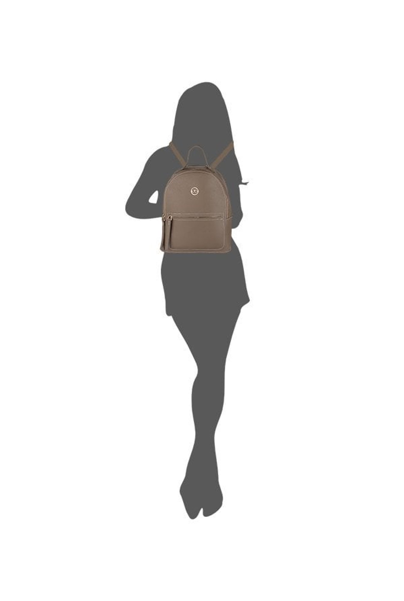 Gio Collection Brown Stitched Backpack