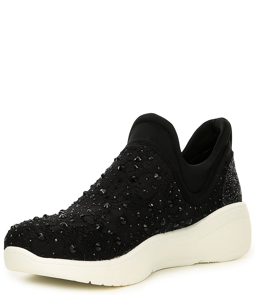 Antonio Melani Jaxtyn Hotfix Lace and Jewel Embellished Sneakers