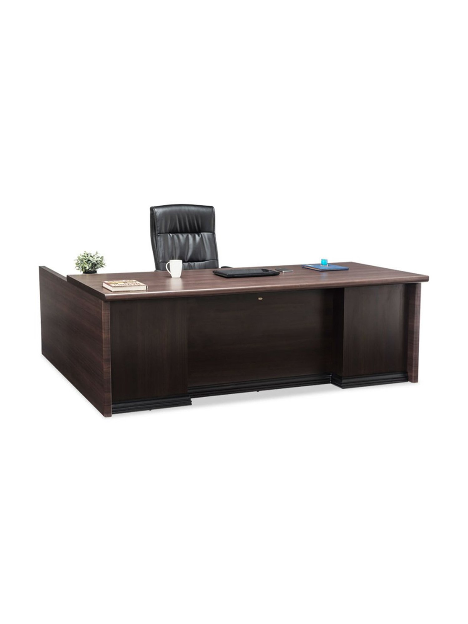 Durian Theon Brown Engineered Wood Office Desk