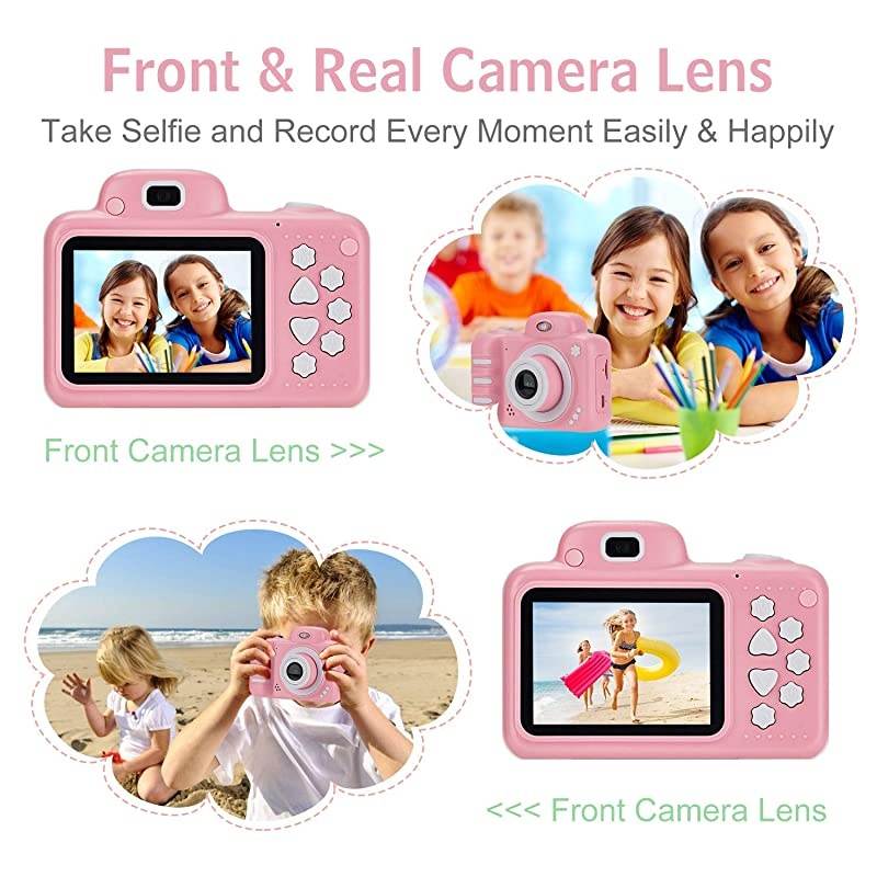 Kids Camera, Camera for Kids Video Cameras Kids Digital Camera 8MP 1080P HD Camera for 3-10 Year Old Girl with 16GB TF Card (Blue)