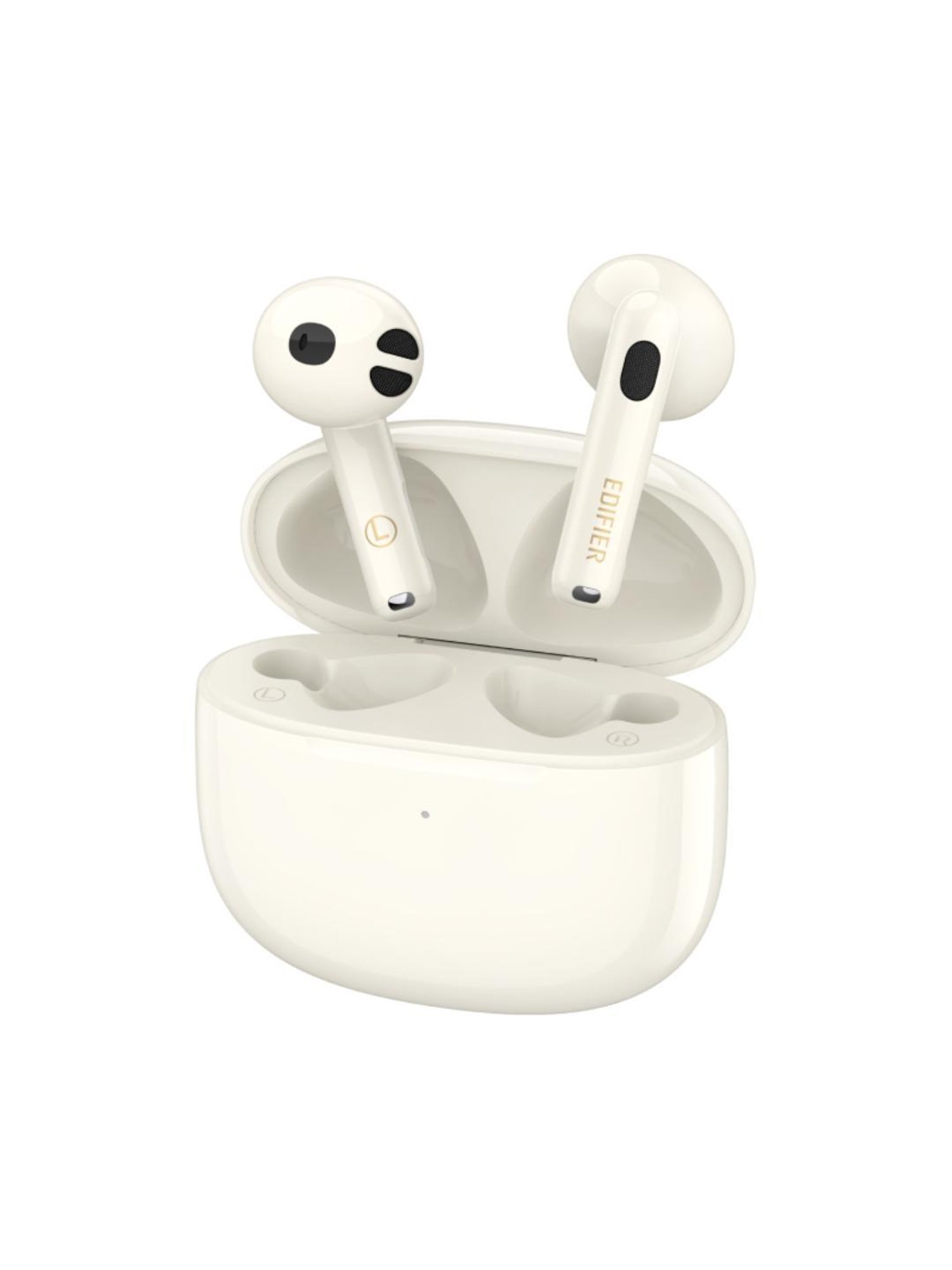 Edifier W320TN In Ear Earbuds with Adaptive Active Noise Cancelling (White, True Wireless)