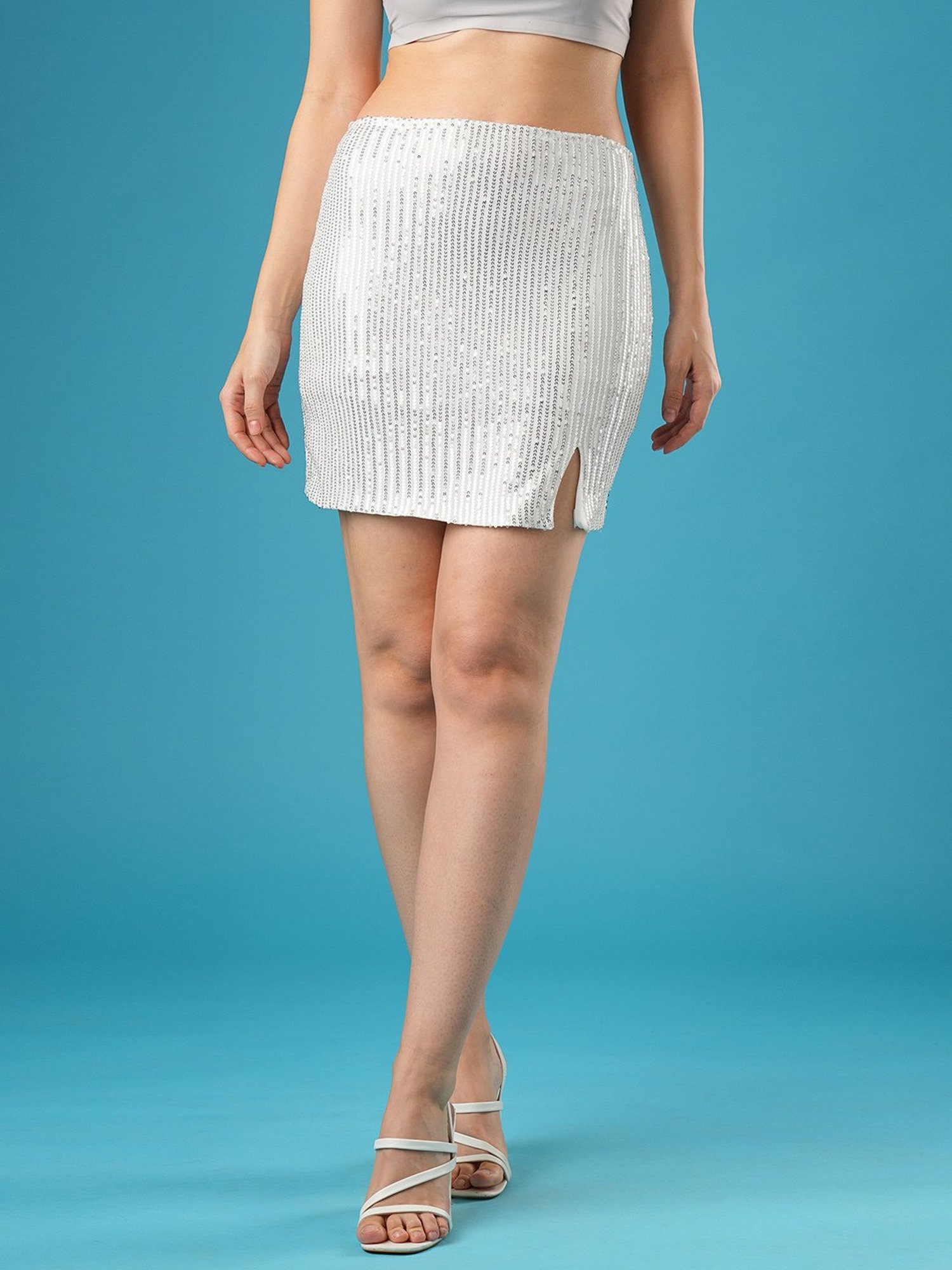 Globus Silver Embellished Skirt