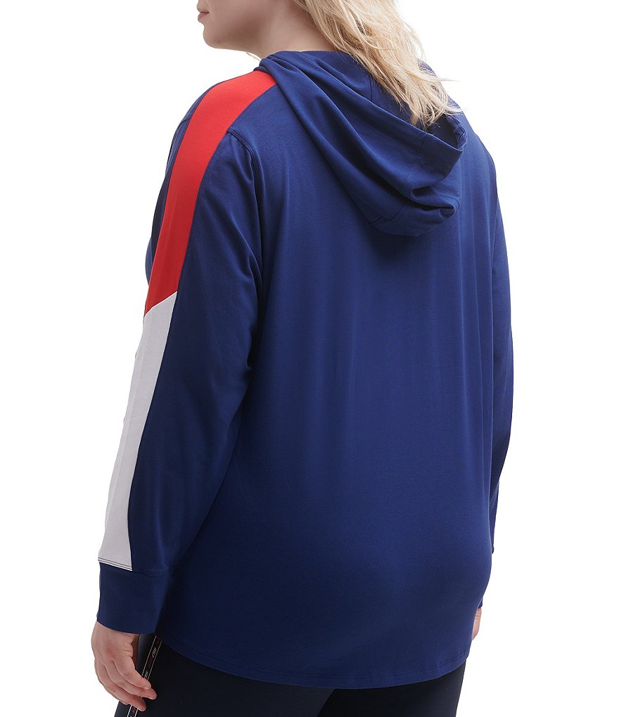 Ruby Rd. Plus Size Ombre Striped 3/4 Sleeve Button Front Long Cardigan