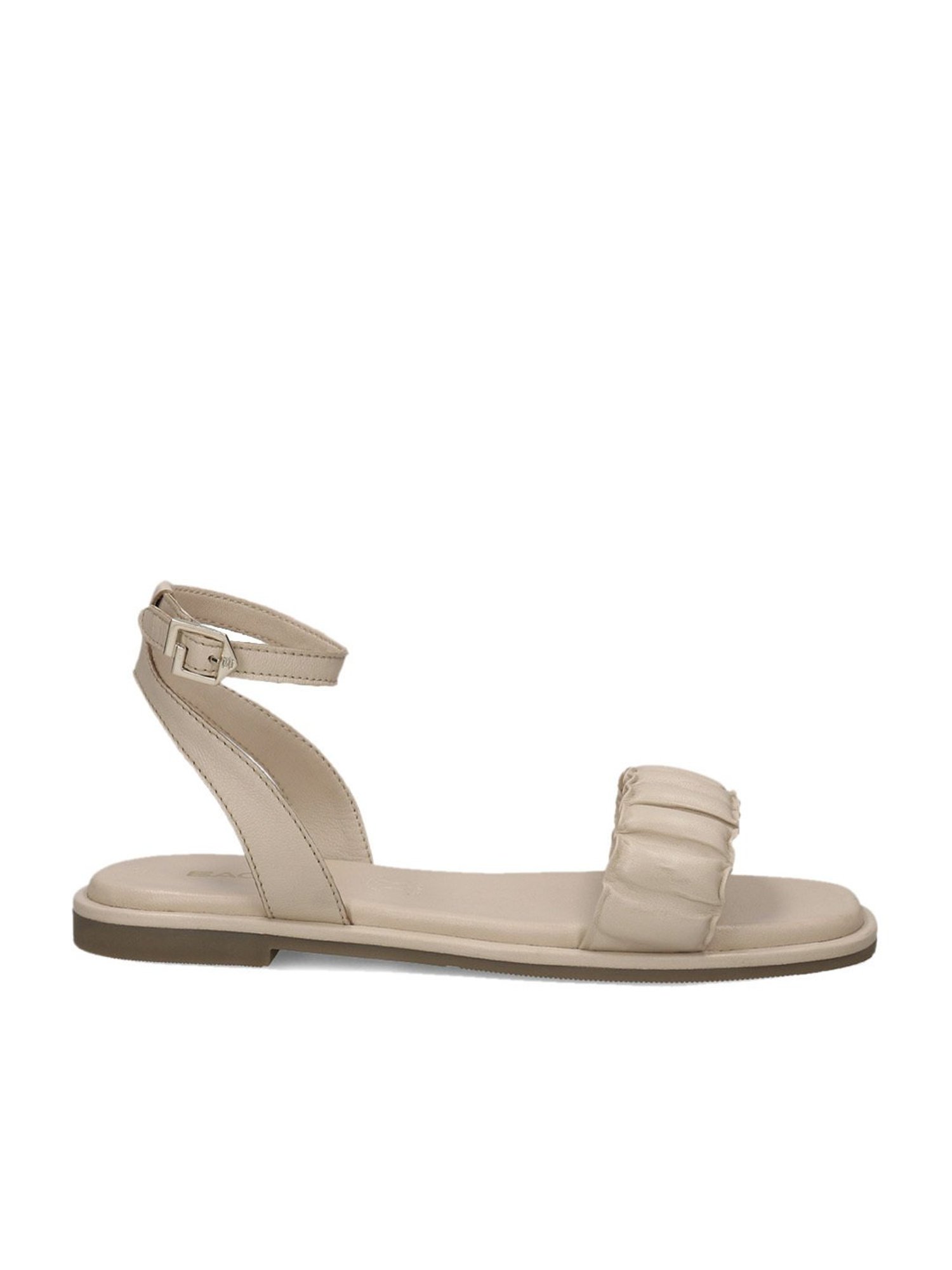 BAGATT Women's Flower Beige Ankle Strap Sandals