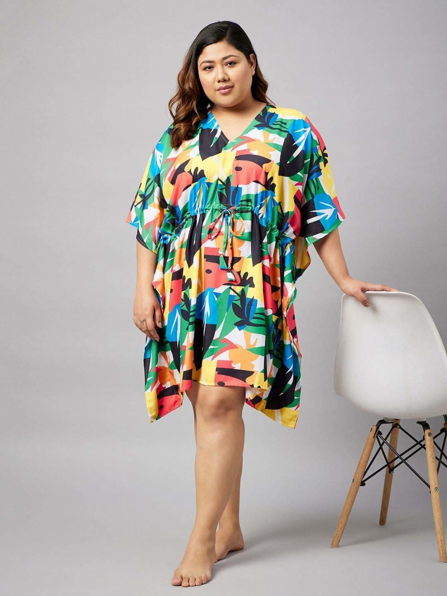 Secrets By ZeroKaata Multicolored Printed Kaftan