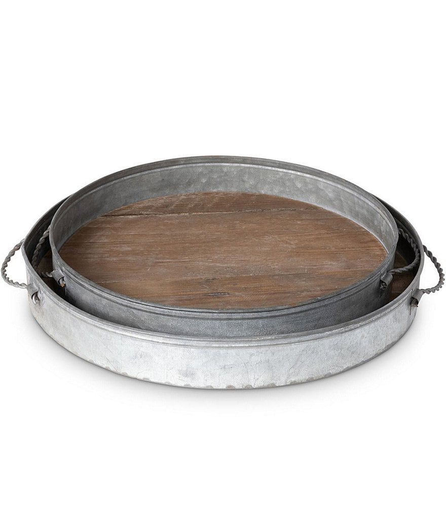 Park Hill Urban Farmhouse Collection Barkeeper's Tray, Set of 2