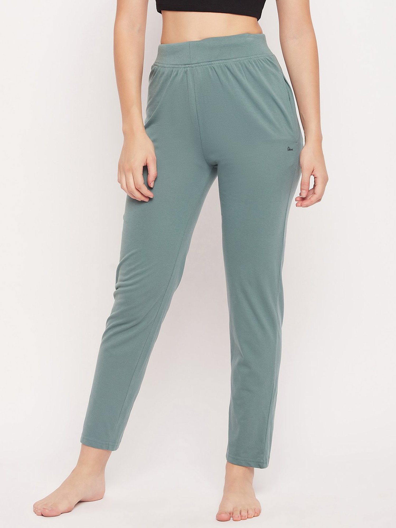 Okane Dusty Green Mid Rise Lounge Pants