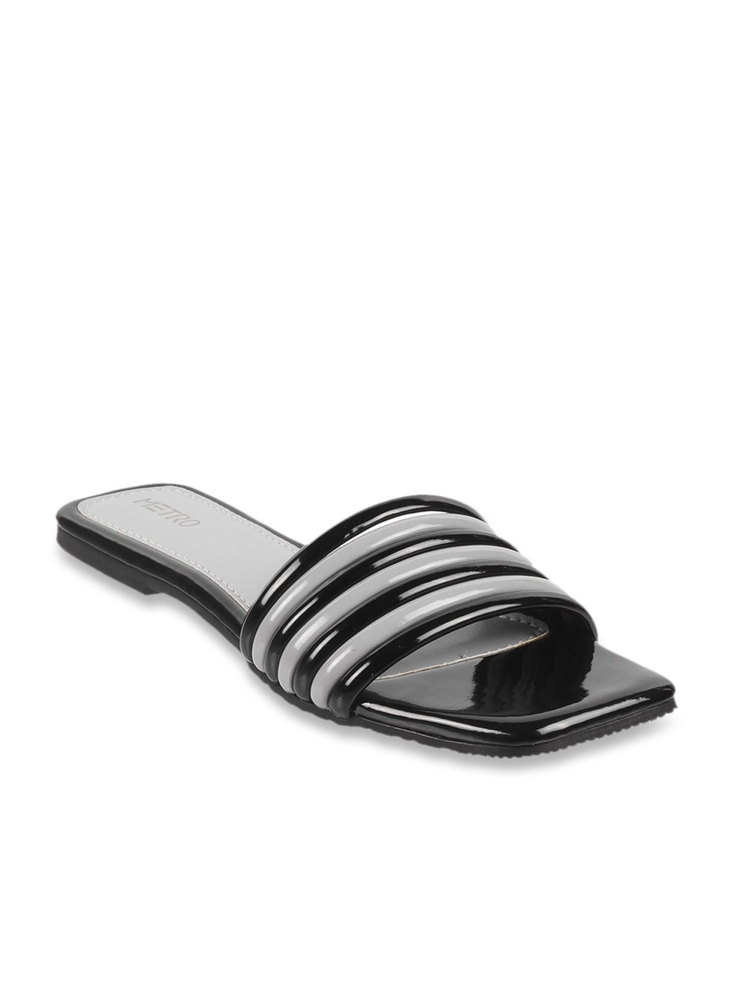 Metro Women's Black Casual Sandals