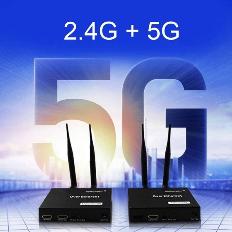 656ft (200 m) - 1080p - HDMI Over Wireless Extenderwith IR Passback Wireless HDMI IR Extender with Loop Out, for Projector Church Monitor Home Use (656Ft (1 TX +3RX))