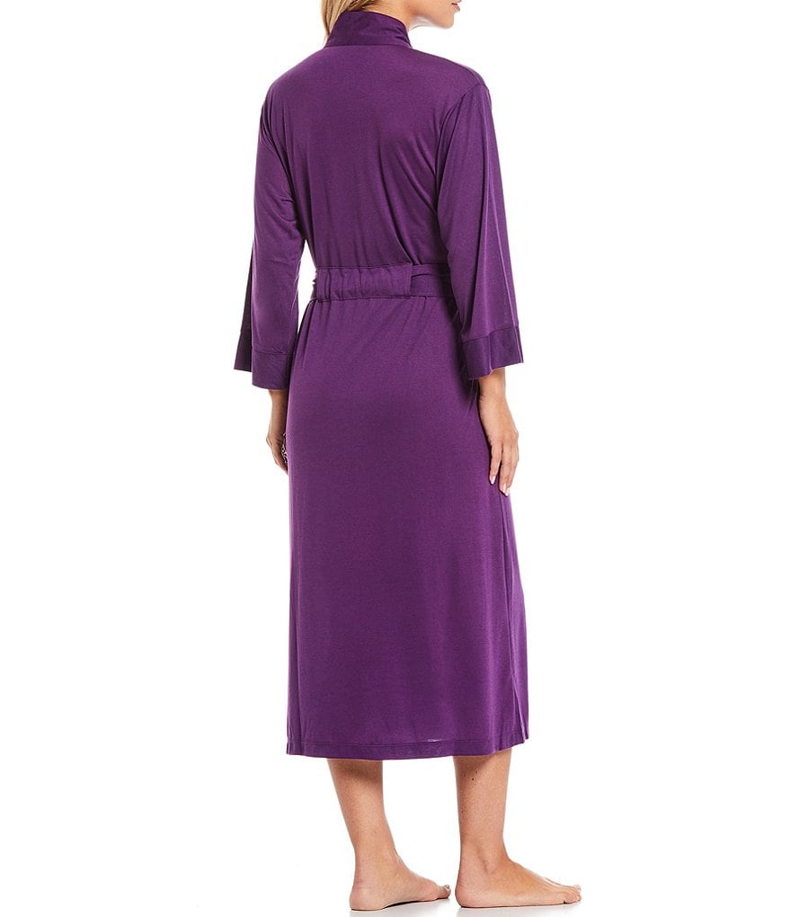 Lauren Ralph Lauren Paisley Print Satin Short Wrap Robe