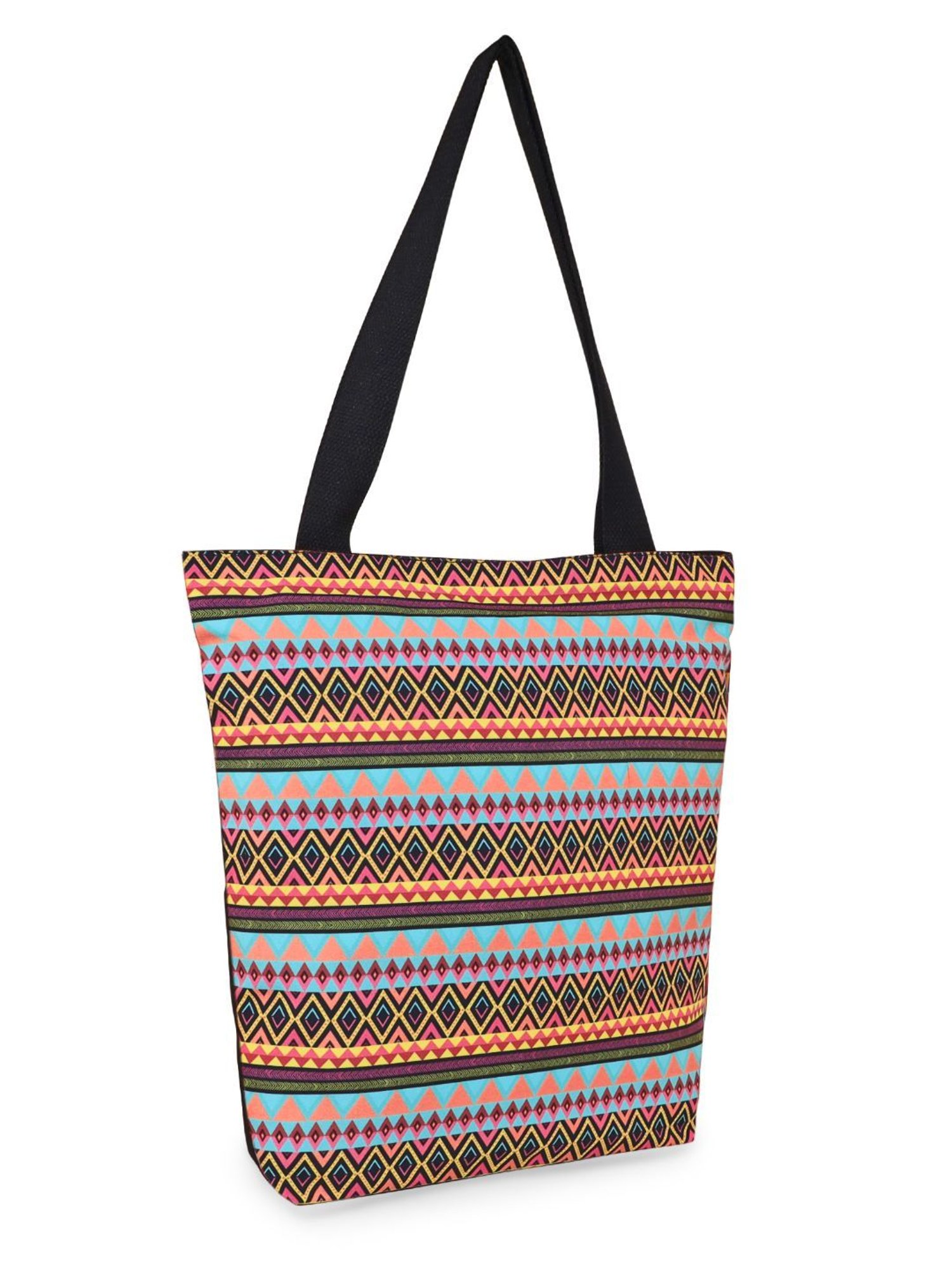 Sabhyata Multicolor Printed Large Tote Bag