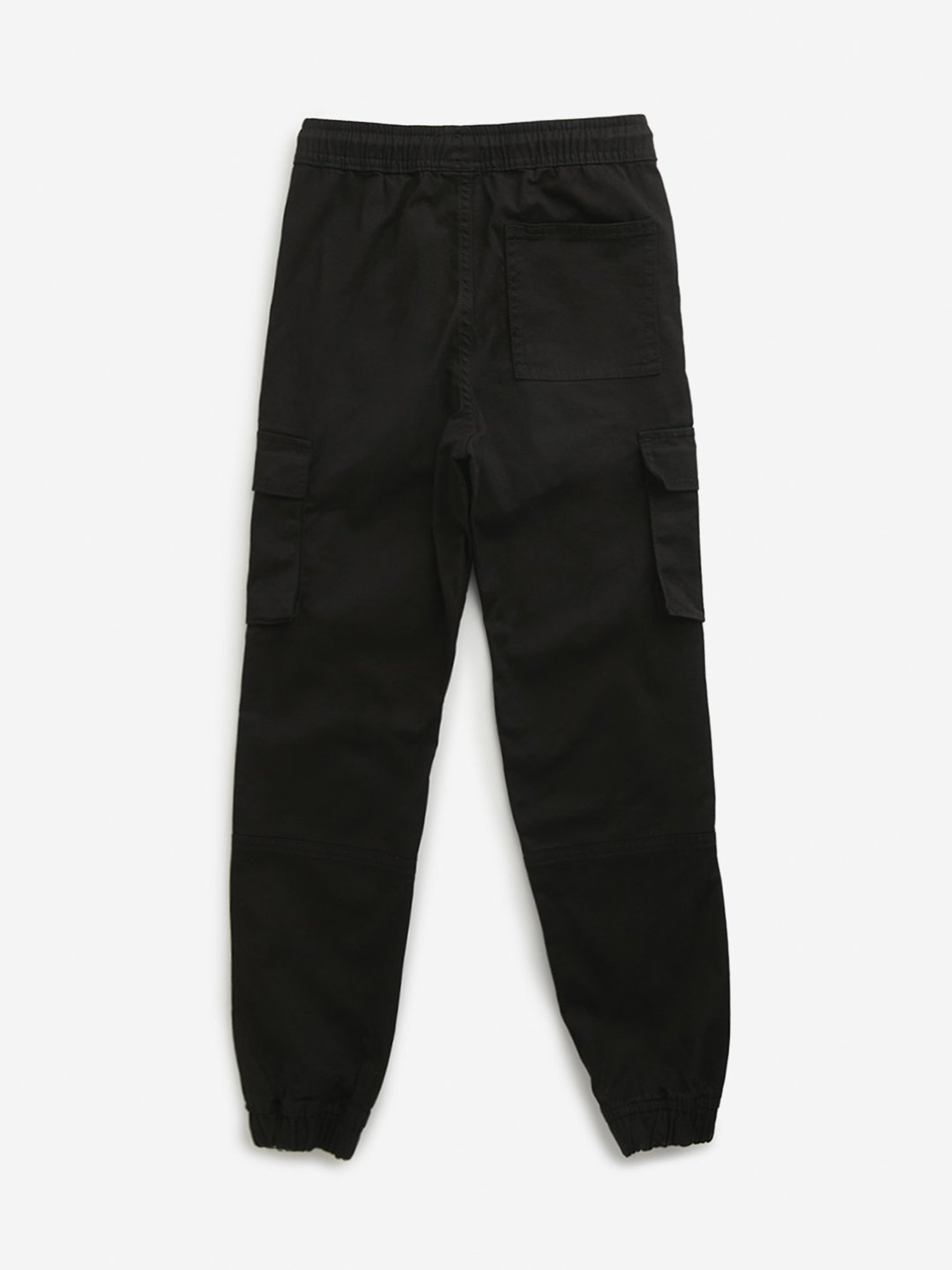 Y&F Boys by Westside Black Cargo-Style Mid-Rise Joggers