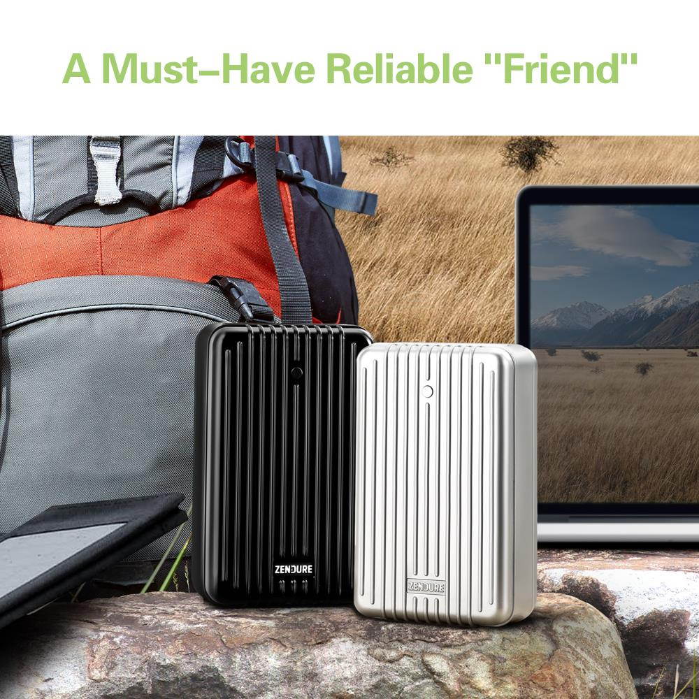 zendure a8pd 26800mah usb-c portable charger - 30w pd power bank (2 in 1 cable, led digital screen), 5-port quick charge extern