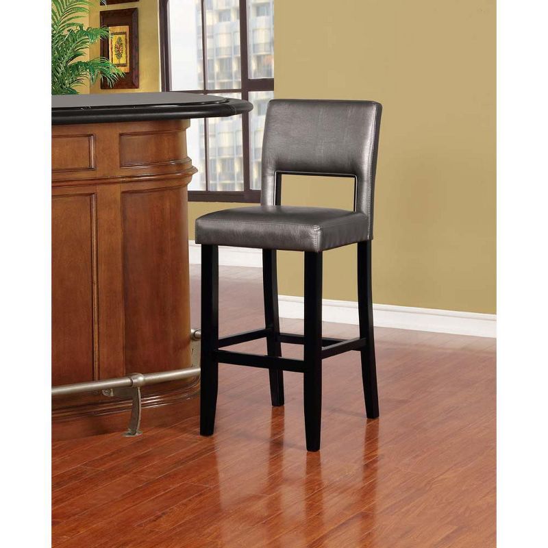 Linon Velma Pewter Bar Stool