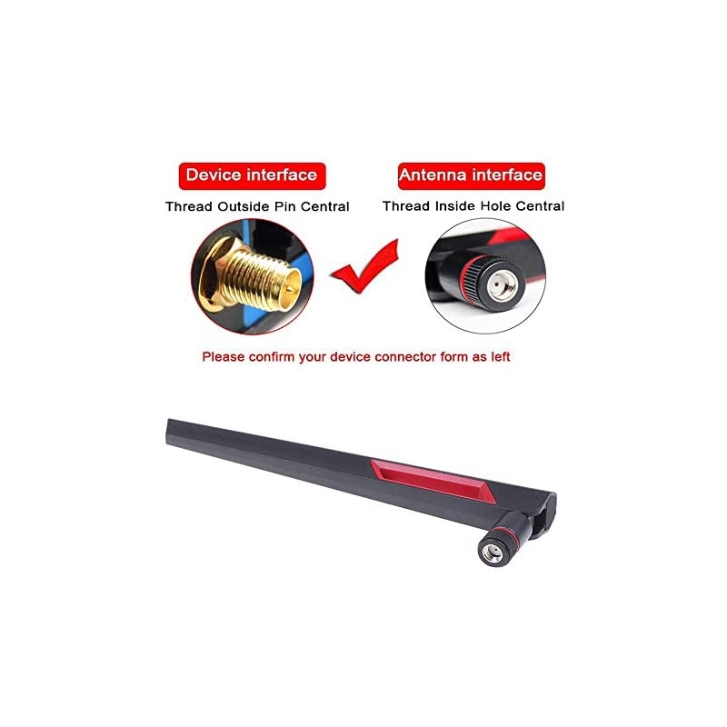 WiFi Antenna 10 DB DualBand 24G 5G 58G High Gain with RP SMA Male Connector for Wireless Network RouterAccess PointUSB AdapterPCI AdapterIP Camera WiFi Range Extender