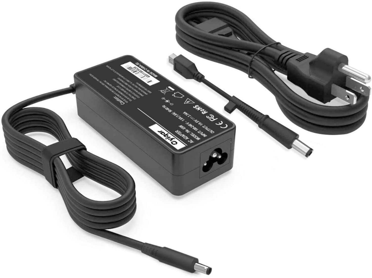 Oyiqar 45W 65W AC Laptop Charger for Dell Inspiron 15-3000 15-5000 15-7000 11-3000 13-5000 13-7000 17-5000 XPS 13 Series 5559 5558 5755 5758 14ft Extra Long Power Adapter Supply Cord UL Listed Charger